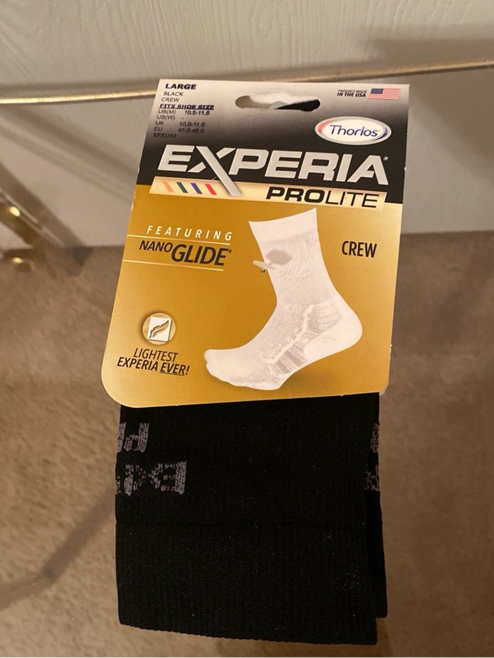 Men’s Black Prolite Ultra-Light Cushion Crew